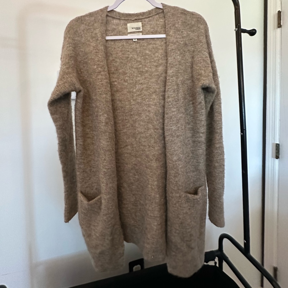 Wilfred Taupe Open Front Cardigan